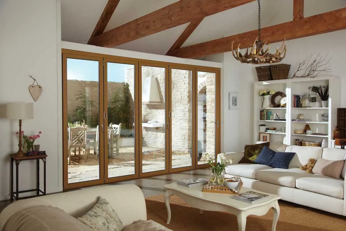 origin brown bifold doors